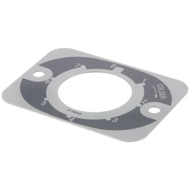 Delfield 2194760 Plate, Dial, Danfoss, 07 7A0343