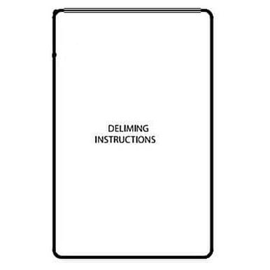 Groen 141612 Label, Delime InstructioNs