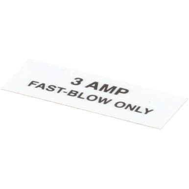 Groen 102251 Label, 3 Amp Fast-Blow ONly