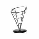Tablecraft AC57 Black Metal Vertigo Appetizer Cone 5" x 7"