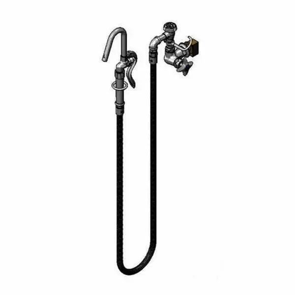 T&S B-0605-CR-EK Wall Mount Pot Filler Faucet with 68" Hose — main image