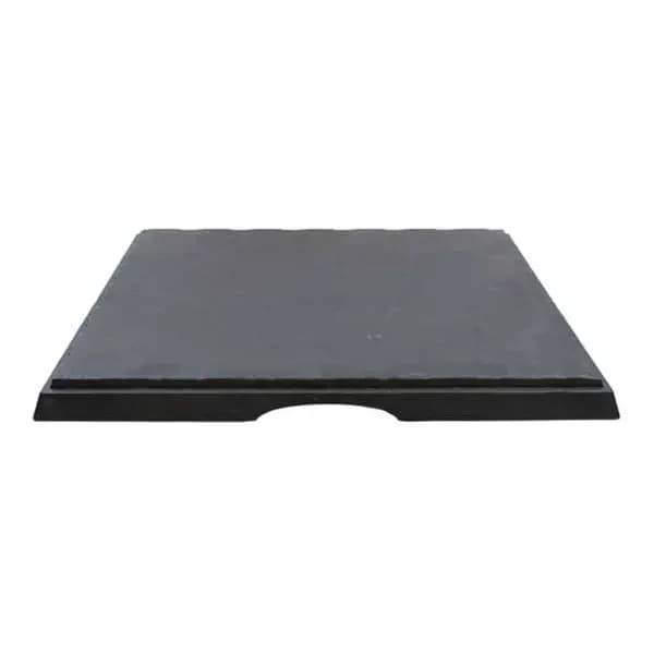 Tablecraft MGD1616 Frostone Slate Square Melamine Serving Tray 16-5/8" x 16-5/8"