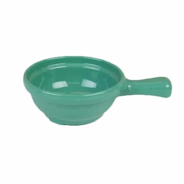 Thunder Group CR305GR Green 10 oz. Melamine Soup Bowl with Handle | Case of 12