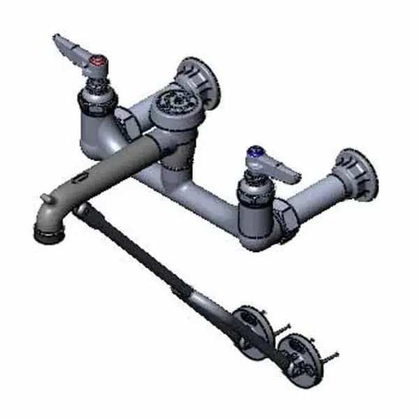 T&S Brass B-0655-RGH T&S 8" Wall Mount Service Sink Faucet