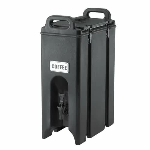 Cambro 500LCD110 Camtainer 4-3/4 Gallon Insulated Black Beverage Dispenser