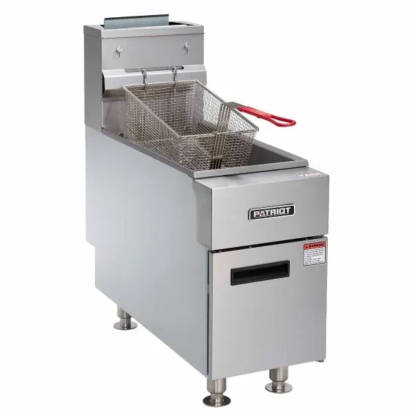 Patriot PT-CTF-2NG Natural Gas 25 lb. Countertop Fryer 44,000 BTU 11-1/8"W