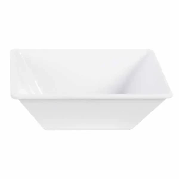 Thunder Group PS5004W Passion White 8 oz. Square Melamine Bowl | Case of 12
