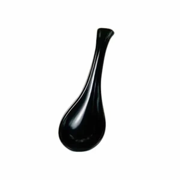 Thunder Group 7000BL Black Pearl 1 oz. Melamine Serving Spoon | Case of 60