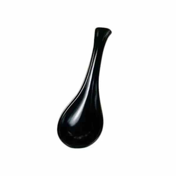 Restaurant Glassware — Thunder Group 7000BL Black Pearl 1 oz. Melamine Serving Spoon | Case of 60