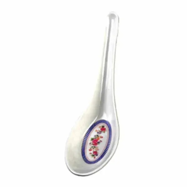 Thunder Group 7003AR Rose 3/4 oz. Melamine Wonton Soup Spoon | Case of 60 — main image
