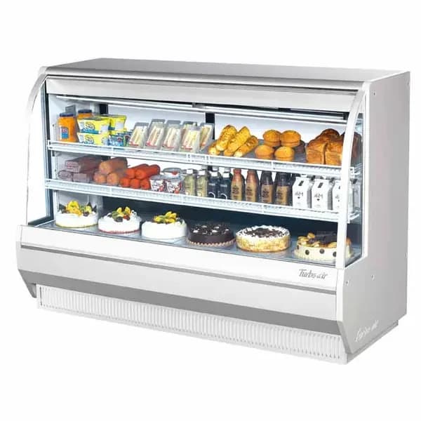Turbo Air TCDD-72H-W-N Refrigerated White Deli Case 72-1/2"W