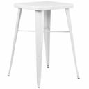 Flash Furniture CH-31330-WH-GG Square Bar Height Galvanized Steel White Table