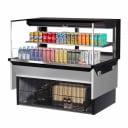 Turbo Air TOM-48L-UFD-B-2SI-N Black Drop-In Open Display Case Merchandiser 47-7/8"W