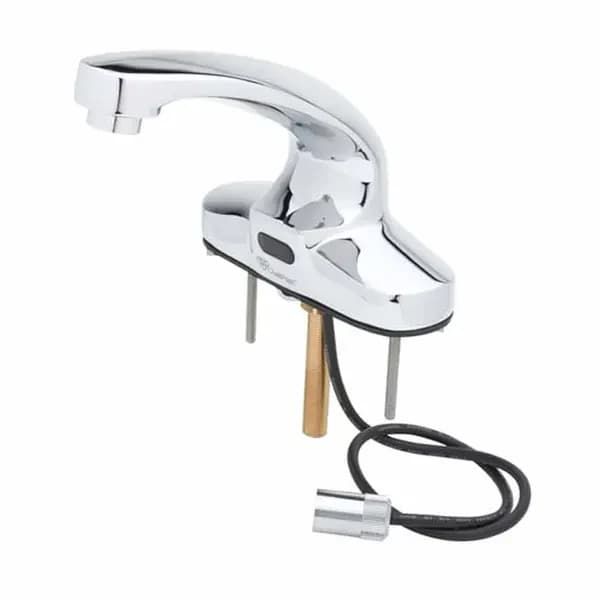 T&S Brass EC-3103-TMV T&S 4" Deck Mount ChekPoint Electronic Hands Free Sensor Faucet