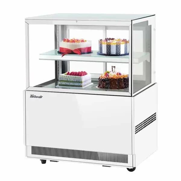 Turbo Air TBP36-46FN-W Refrigerated White Bakery Display Case 35-3/8"W