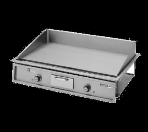 Wells Griddle Parts — Wells G-196 Electric Built-In Griddle 34 Inch Wide Thermostatic Control Rectangle Polished Steel 0.5 Inch Thick Plate Medium-Duty — 240V, 1PH