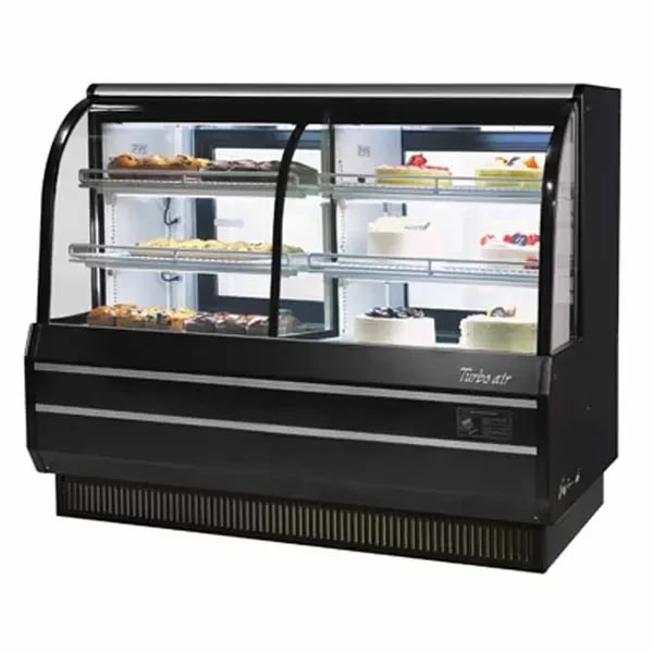 Turbo Air TCGB-60CO-B-N Combination Refrigerated/Dry Black Bakery Display Case 60-1/2"W — main image