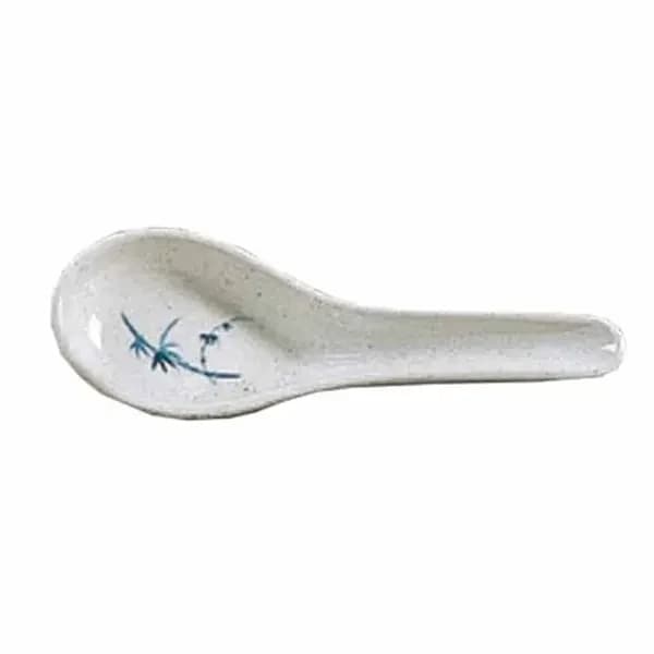 Thunder Group 7002BB Blue Bamboo 1/2 oz. Melamine Wonton Soup Spoon | Case of 60