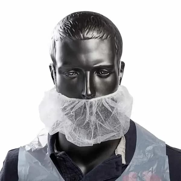 AmerCare Royal MBC-1000/W White Polypropylene Beard Net / Cover 100-Pack