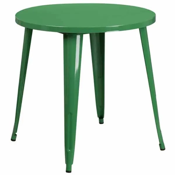 Flash Furniture CH-51090-29-GN-GG 30" Round Dining Height Metal Orange Table