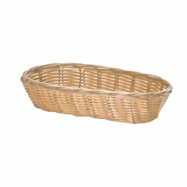 Tablecraft 1117W Natural Oblong Woven Basket 9" x 4" x 2-1/4 | Case of 12