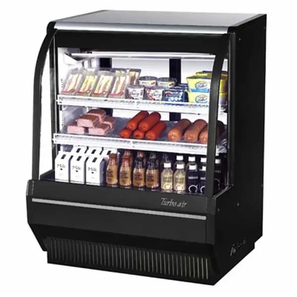 Turbo Air TCDD-48H-B-N Refrigerated Black Deli Case 48-1/2"W