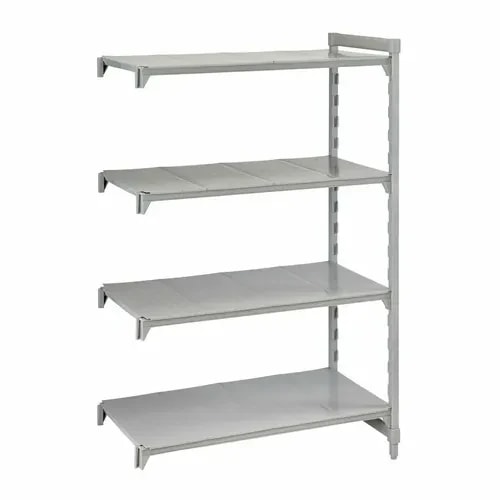 Cambro Camshelving CPA182464S4480 4-Shelf Polypropylene-Covered Steel Posts Speckled Gray Shelving Kit 24"W X 18"D X 64"H — main image
