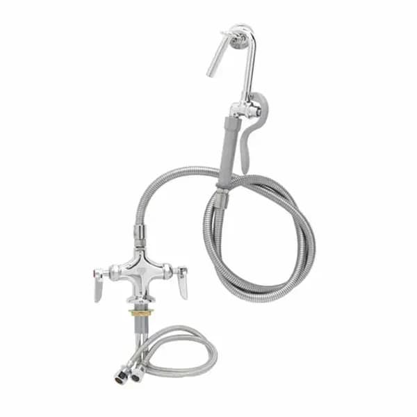 T&S Brass B-0300-102A-CR T&S Single Hole Deck Mount Pantry Base