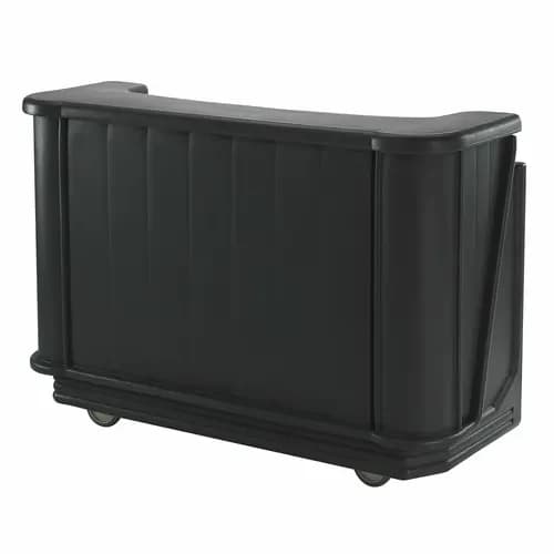 Cambro BAR650DX110 Cambar Black Portable Bar 7-Bottle Speed Rail 5-Button Soda Gun Portable Bar 67-1/2"W X 28-1/2"D X 47-1/2"H