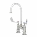 T&S B-0325-WH4 4" Deck Mount Double Pantry Faucet with 5-3/4" Gooseneck Spout
