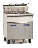 Imperial IFSSP575EUC Pro Series Electric Freestanding Tilt-Up Ribbon Fryer 5 Vat 75 Pound Heavy-Duty Electronic Thermostat Control — 240V, 3PH