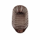 Tablecraft 2418 Black Oblong Woven Basket 15" x 6" x 3 | Case of 12