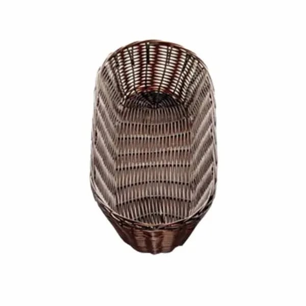 Restaurant Glassware — Tablecraft 2418 Black Oblong Woven Basket 15" x 6" x 3 | Case of 12