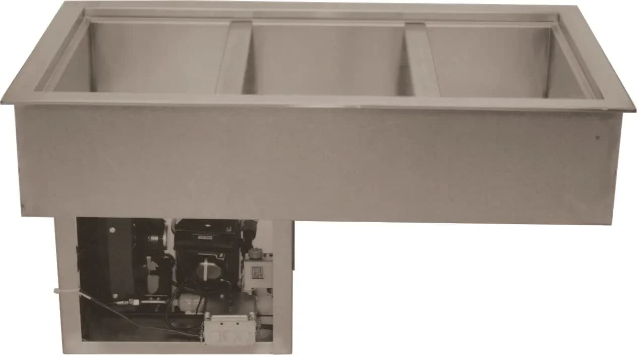 Wells RCP-300 Drop-In Refrigerated Food Well 23 Cubic foot Capacity 3 Rectangle Wells — 120V, 1PH