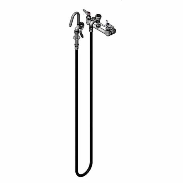 T&S B-0610-CC-H108 8" Wall Mount Pot and Kettle Filler Faucet — main image