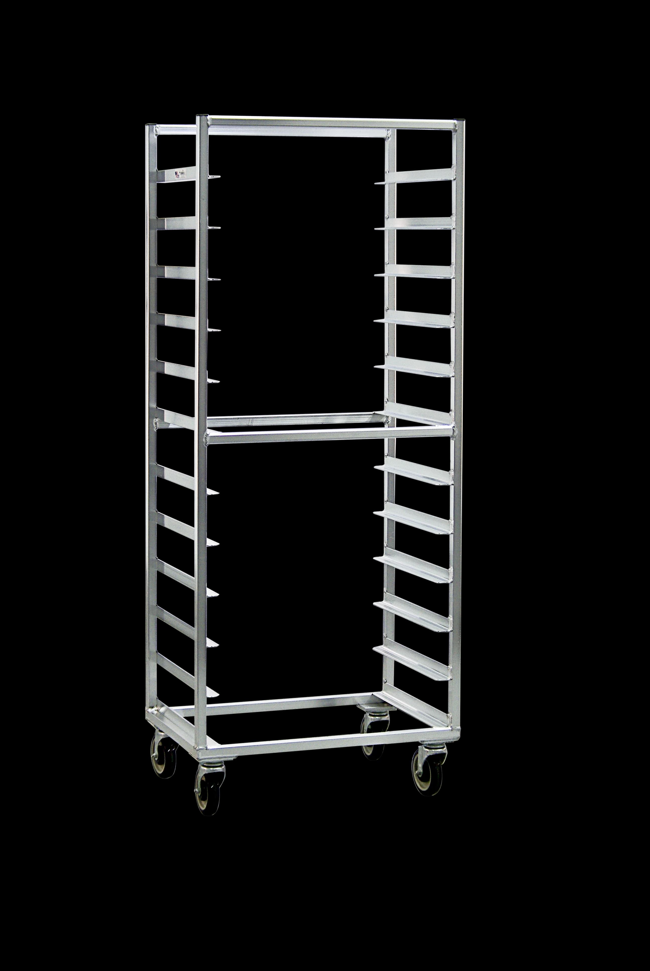 Carter-Hoffmann O8612W ® Portable Aluminum Pan Rack Single Width Open Style Side-Loaded 12 Pan Capacity