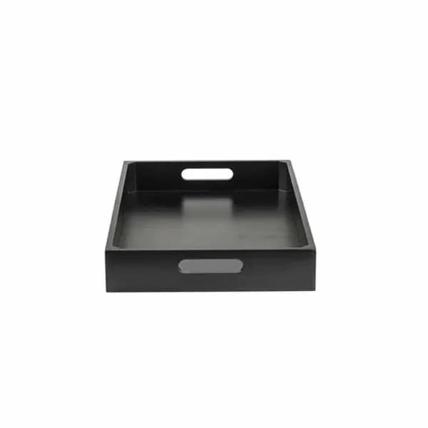 Tablecraft CRATESB11BK Full Size Black Wood Display Crate 2-3/4" Deep