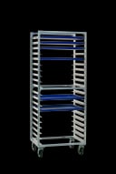 Carter-Hoffmann® O8618W Portable Aluminum Pan Rack Single Width Mobile Style Side-Loaded 18 Pan Capacity