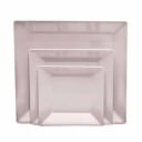 Thunder Group PS3214W Passion White 13-3/4" x 13-3/4" Square Melamine Plate | Case of 6