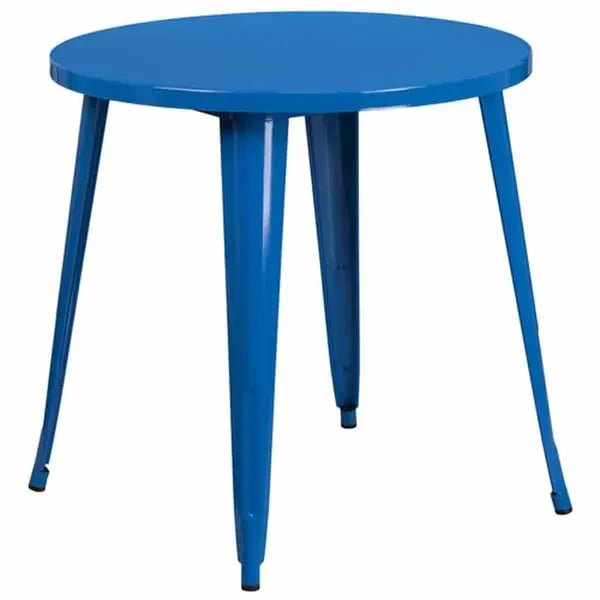 Flash Furniture CH-51090-29-BL-GG 30" Round Dining Height Metal Green Table