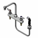 T&S B-1173 8" Deck Mount Workboard Faucet with swing Gooseneck