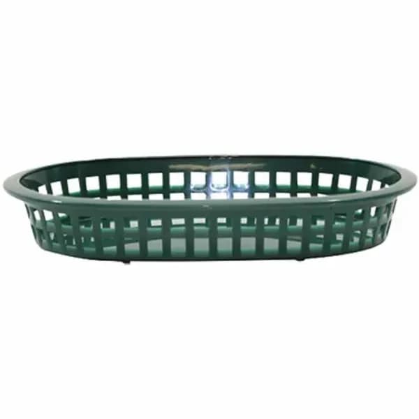 Tablecraft 1073FG A La Carte Green Oval Platter Basket 9-1/4" x 6" x 1-1/2" | Case of 36