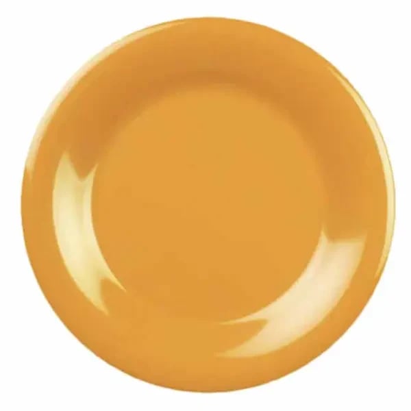 Restaurant Glassware — Thunder Group CR012YW Yellow 11-3/4" Melamine Plate | Case of 12