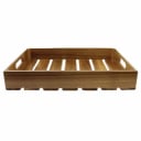 Tablecraft CRATE114 Full Size Brown Wood Display Crate 4-1/4" Deep