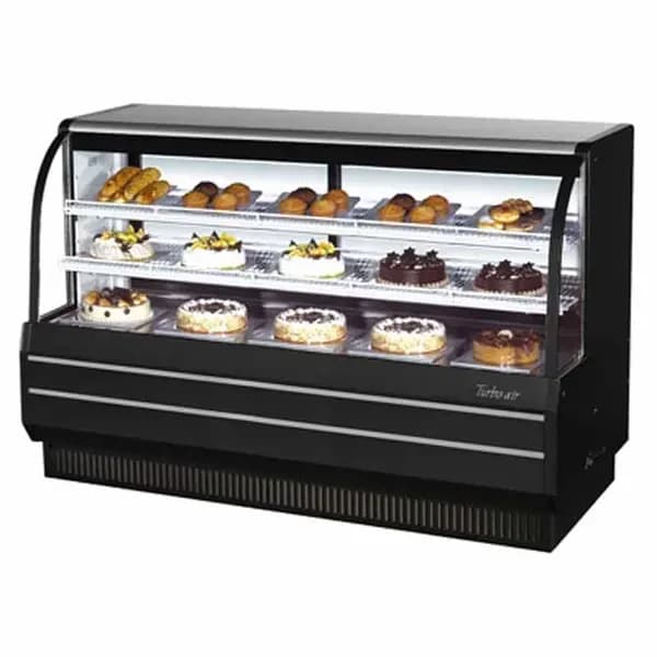 Turbo Air TCGB-72-B-N Refrigerated Black Bakery Display Case 72-1/2"W