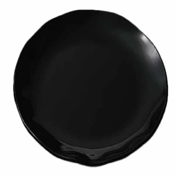 Thunder Group RF1018B Black Pearl 18" Melamine Plate | Case of 2