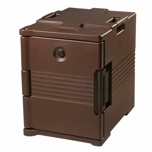 Cambro Ultra Pan Carrier UPC400131 Insulated Dark Brown Front Loader Food Carrier