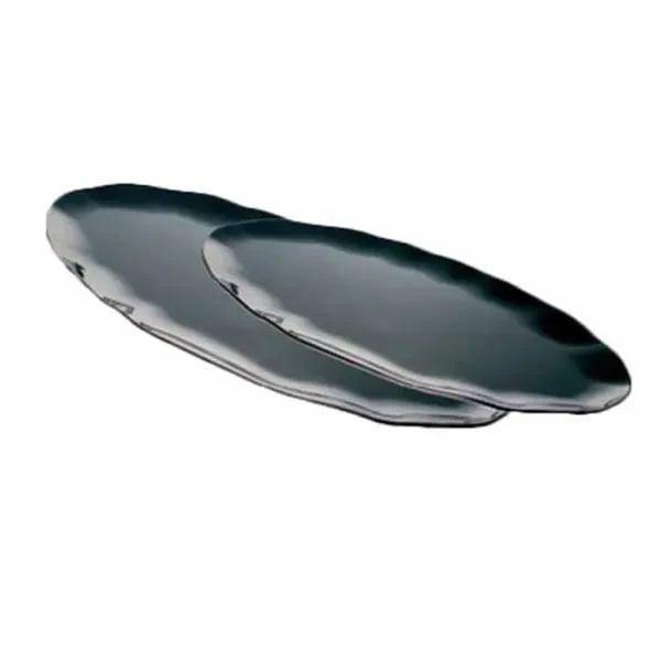 Restaurant Glassware — Thunder Group RF2030B Black Pearl 30" x 12" Oval Melamine Platter | Case of 2
