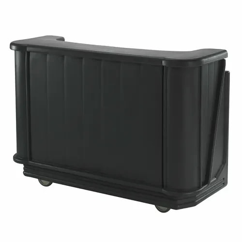 Cambro Cambar BAR650110 Black Portable Bar 7-Bottle Speed Rail Portable Bar 67-1/2"W X 28-1/2"D X 47-1/2"H — main image