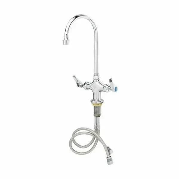 T&S Brass B-0301-01-QT-VR T&S Single Hole Deck Mount Pantry Faucet with 5-3/4" Gooseneck Spout